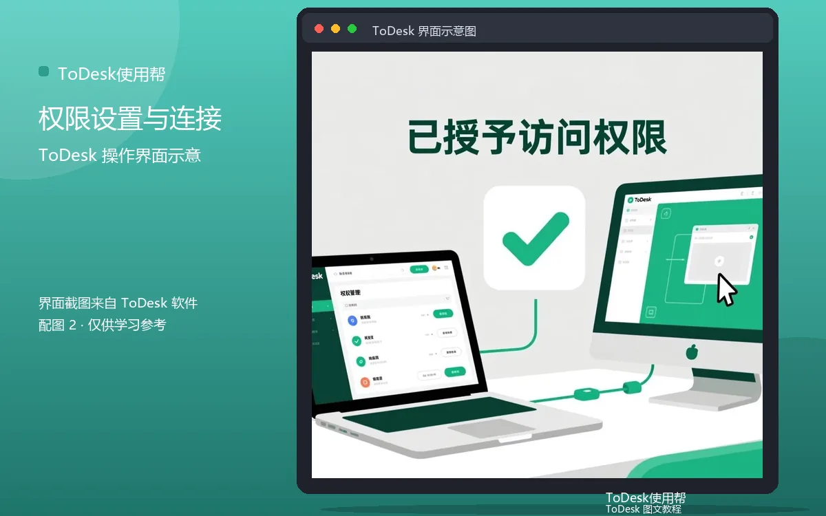 权限设置与连接界面示意图（配图2）