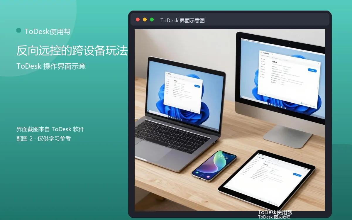 反向远控的跨设备玩法界面示意图（配图2）