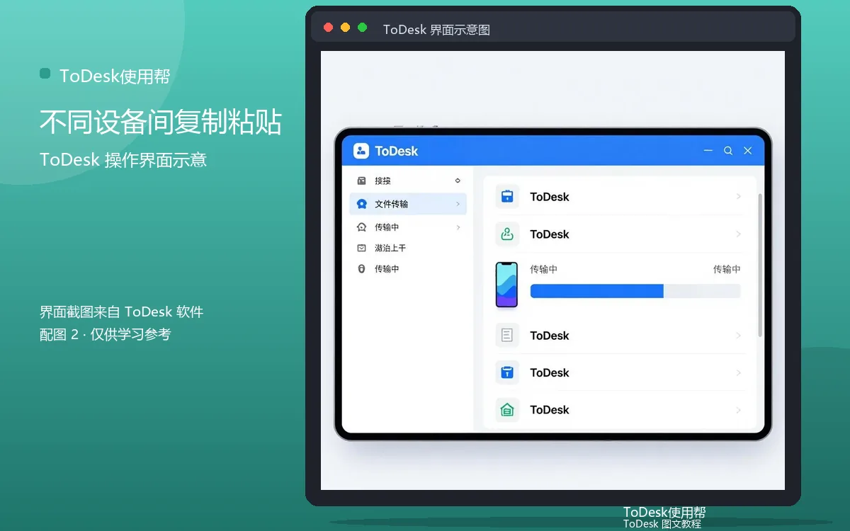 不同设备间复制粘贴界面示意图（配图2）