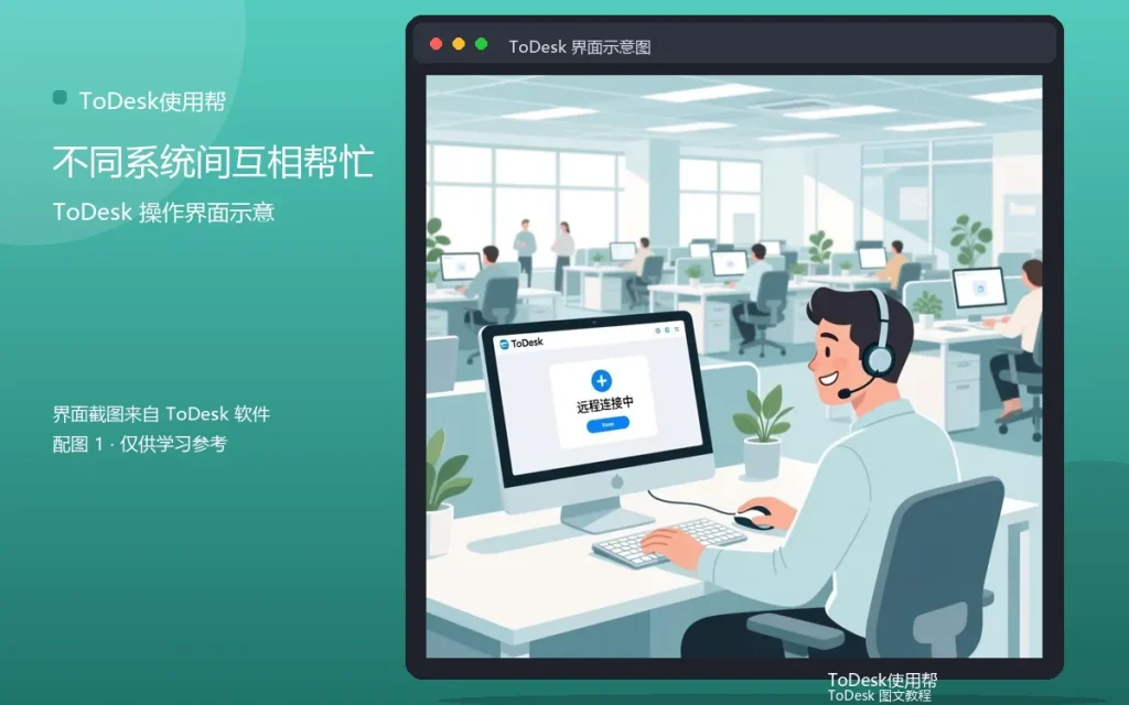 跨系统远程协助:不同系统间互相帮忙配图
