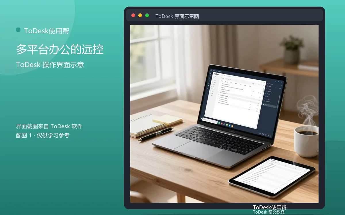 多平台办公的远控界面示意图（配图1）