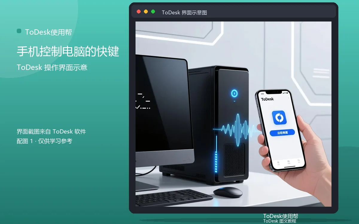 手机控制电脑的快键界面示意图（配图1）