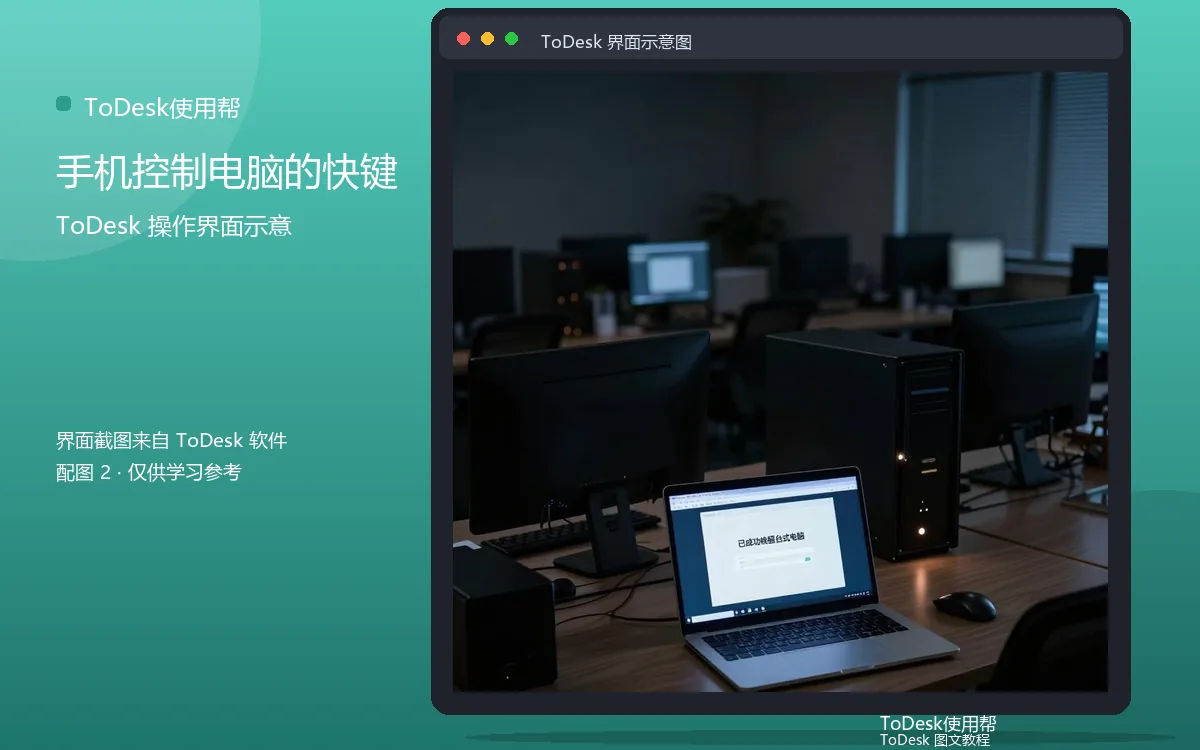 手机控制电脑的快键界面示意图（配图2）