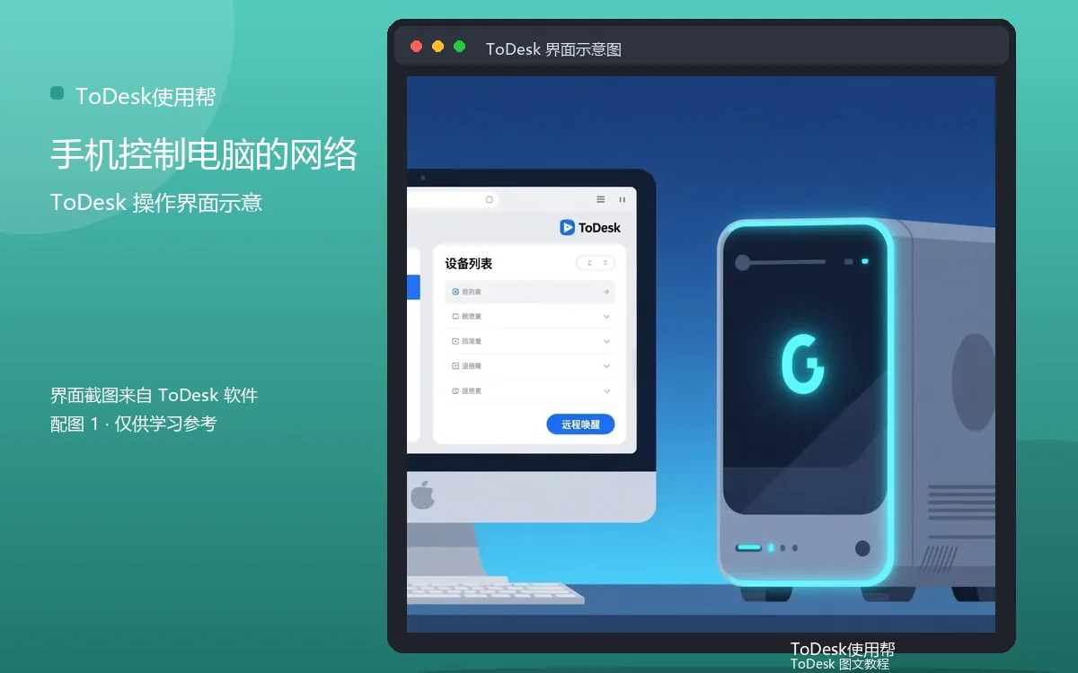 手机控制电脑的网络界面示意图(配图1)