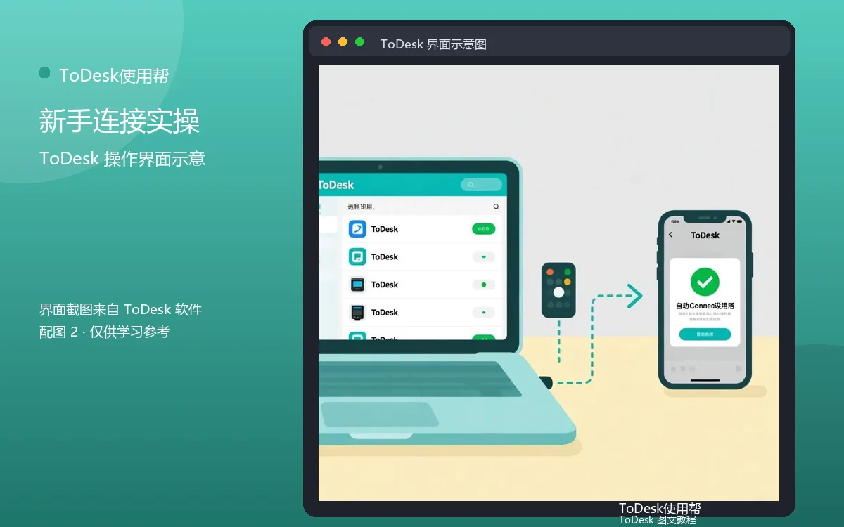 新手连接实操界面示意图（配图2）