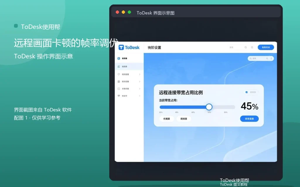 ToDesk帧率设置:远程画面卡顿的帧率调优配图