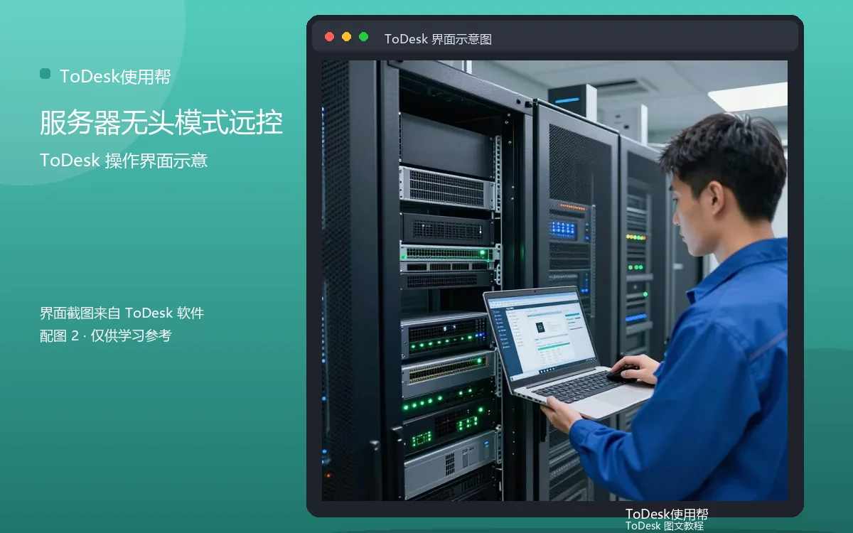 服务器无头模式远控界面示意图（配图2）